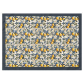 Zomer Mediterrane gele citroenen marineblauw Tafelkleed (Voorkant (Horizontaal))