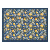 Zomer Mediterrane gele citroenen marineblauw Tafelkleed (Voorkant (Horizontaal))