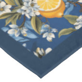 Zomer Mediterrane gele citroenen marineblauw Tafelkleed (Gekanteld)