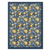 Zomer Mediterrane gele citroenen marineblauw Tafelkleed (Voorkant)