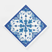 Zomer-mediterrane tegel servet (Hoek)