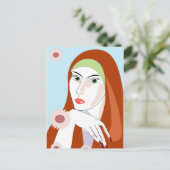 Zomer Meisje Briefkaart (Staand voorkant)