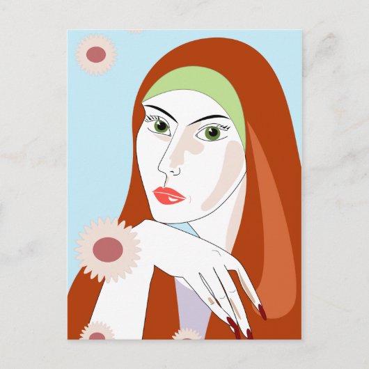 Zomer Meisje Briefkaart (Voorkant)