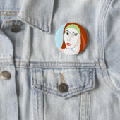 Zomer Meisje Ronde Button 5,7 Cm (In situ)