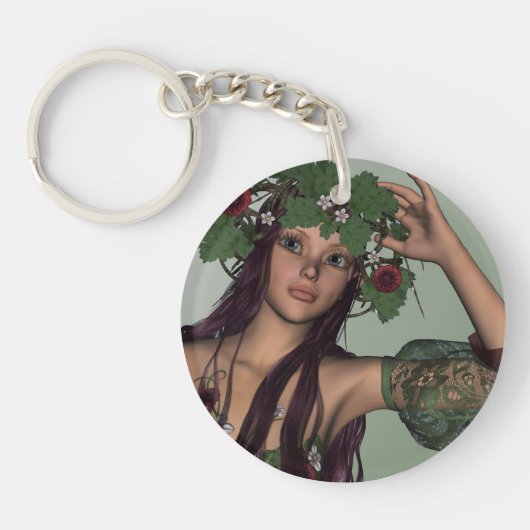 Zomer Meisje Sleutelhanger (Voorkant)