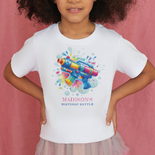 Zomer Meisje Verjaardag Water Pistool Battle T-shirt