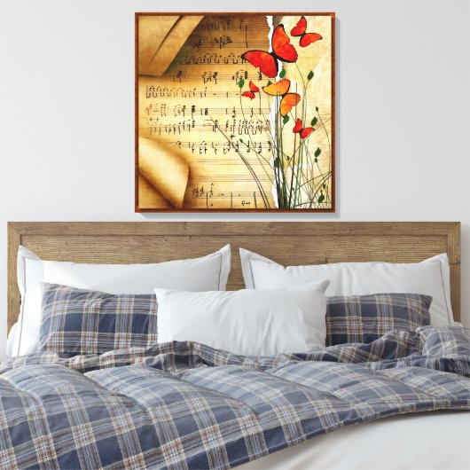 Zomer Melodie Verpakt Canvas Print (Insitu (Slaapkamer))