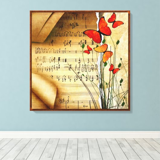 Zomer Melodie Verpakt Canvas Print (Insitu (Houten vloer))