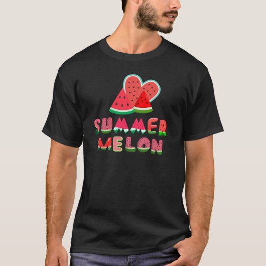 Zomer Meloen Watermeloen T-shirt (Voorkant)