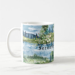 Zomer Meren Boot Bloemen Sereniteit Koffiemok