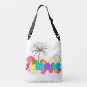 Zomer (Met Palmboom) Crossbody Tas (Achterkant)