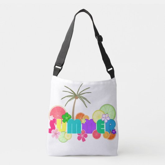 Zomer (Met Palmboom) Crossbody Tas (Voorkant)