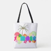 Zomer (Met Palmboom) Tote Bag (Achterkant)