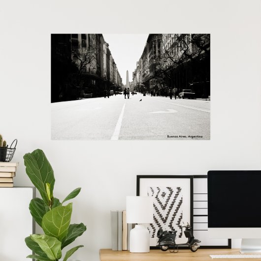 Zomer middag in Buenos Aires Poster (Thuiskantoor)