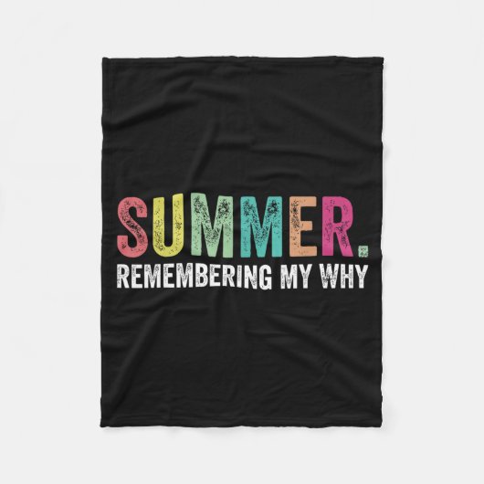 Zomer Mijn Reden Terugvinden Afbeelding Fleece Deken (Voorkant)