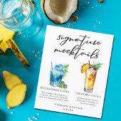 Zomer Mocktails Blauw Hawaiiaanse Piña Colada Menu