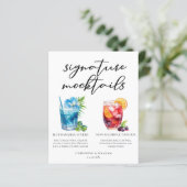 Zomer Mocktails Blauw Hawaiiaanse Sangria Menu (Staand voorkant)