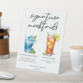 Zomer Mocktails Blauw Hawaiian Arnold Palmer Reclamebord Met Voetstuk (Insitu)