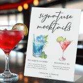 Zomer Mocktails Blauw Hawaiian Cranberry Cutie Reclamebord Met Voetstuk