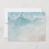 Zomer Moderne Strand Bruiloft Dank u Kaart (Achterkant)