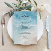 Zomer Moderne Strand Bruiloft Menu Kaarten