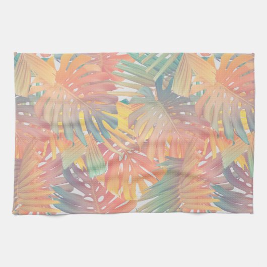 Zomer Monstera Palm Jungle 1 Theedoek (Horizontaal)
