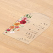 Zomer Multi Kleur Bloem Boog Acryl Uitnodigingen (Laagn)