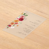 Zomer Multi Kleur Bloemen Acryl Uitnodigingen (Laagn)