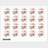 Zomer Multi Kleur Bloemen Dank u Vierkante Sticker (Vel)