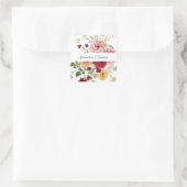 Zomer Multi Kleur Bloemen Dank u Vierkante Sticker (Tas)