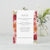 Zomer Multi Kleur Bloemen Details Informatiekaartje (Staand voorkant)