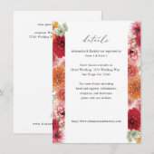 Zomer Multi Kleur Bloemen Details Informatiekaartje (Voorkant / Achterkant)