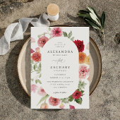 Zomer Multi Kleur Bloemen Huwelijk 2 Kaart