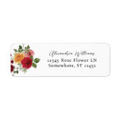 Zomer Multi Kleur Bloemen Retour Adres Label (Voorkant)
