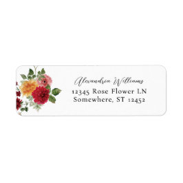 Zomer Multi Kleur Bloemen Retour Adres Label