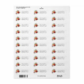 Zomer Multi Kleur Bloemen Retour Adres Label (Full Sheet)