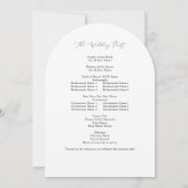 Zomer Multi Kleur Bloemen Trouwprogramma 2- Boog Kaart (Achterkant)