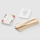 Zomer Multi Kleur Bloemen Trouwprogramma 2 Handwaaier (Niet-gemonteerd)