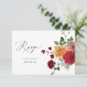 Zomer Multi Kleur Bloemen w Maal RSVP (Staand voorkant)