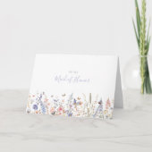Zomer Multicolor Wilde Bloem Bruidsfeest  Bedankkaart (Voorkant)