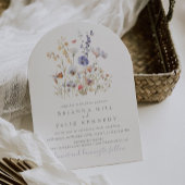 Zomer Multicolor Wildflower Artistieke bruiloft Kaart