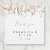 Zomer Multicolor Wildflower bruiloft Bedankjes Labels (Voorkant)