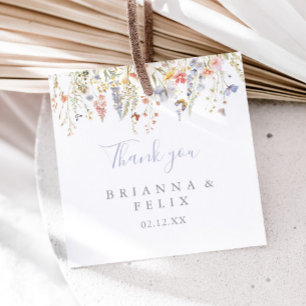 Zomer Multicolor Wildflower bruiloft Bedankjes Labels