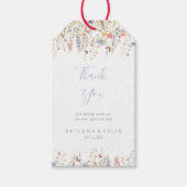 Zomer Multicolor Wildflower bruiloft Dank u Cadeaulabel (Voorkant)