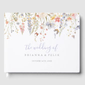 Zomer Multicolor Wildflower bruiloft Gastenboek (Voorkant)