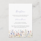 Zomer Multicolor Wildflower bruiloft receptie Informatiekaartje (Voorkant)