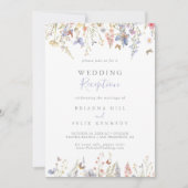 Zomer Multicolor Wildflower bruiloft receptie Kaart (Voorkant)