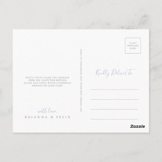 Zomer Multicolor Wildflower Dank u Briefkaart (Achterkant)