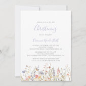 Zomer Multicolor Wildflower Doop Kaart (Voorkant)