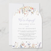 Zomer Multicolor Wildflower Elopement receptie Kaart (Voorkant)